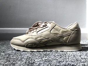 Reebok Classic Nylon PJ Stucco/White Beige Cream Stone Trainers UK 4 - Picture 1 of 5