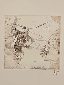 Horst Janssen - "Gruss der Griffelkunst" - Radierung - signiert - 1980 - Bild 1 von 1