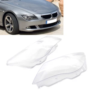 2x Transparent Headlight Headlamp Lens Cover For BMW 6 Series E63 E64 M6 08-10 - Picture 1 of 8