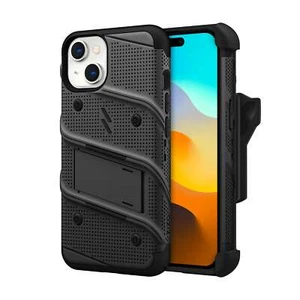 ZIZO BOLT For Apple iPhone 15 6.1" Holster Case with Glass Protector & Lanyard - Picture 1 of 12