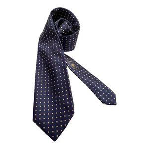 VERSACE Current Blue Geometric Logo Made In Italy Silk Tie W: 3.5" EX COND - Picture 1 of 8