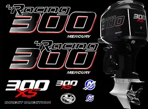 Mercury Racing 300xs Outboard Set Decal / Stickers M-300-XS - Bild 1 von 4
