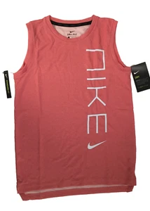 Nike Pro Boys DRI-FIT Training sleeveless Light Red T-shirt CJ8290 657 size L - Picture 1 of 11