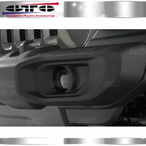 For 18-20 Jeep Gladiator JT Wrangler JL JLU Fog Light Cover Carbon Fiber Look - Bild 1 von 10