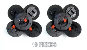 10 PACK SPEAKER BOX ENCLOSURE TERMINAL CUPS W/ SPRING CONNECTORS - Picture 1 of 3