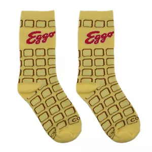 Cool Socks Kid's Novelty Crew Socks, Eggo Waffle, Size 7-10 Years - Picture 1 of 3