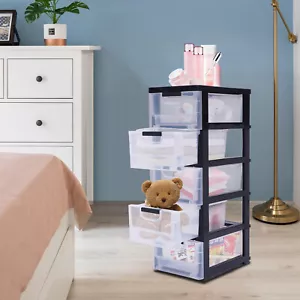 5 Layers Modern Storage Cabinet Clothes Storage Box Organizer 30cm*40cm*84cm NEW - Picture 1 of 14