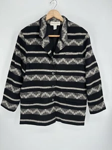 Vintage Jones New York Women's 100% Wool Blazer, Size 16 Aztec Western Pattern - Picture 1 of 17