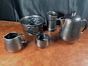 Prinknash Abbey Pottery Five Piece Set Mid Century English Stoneware - Picture 1 of 3