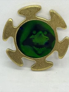 Grim Reaper Hologram POG Slammer Vintage Brass Metal 1990s - Bild 1 von 6