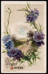 Wünsche aufrichtige Frau Hund John Winsch geprägte Postkarte - Bild 1 von 2