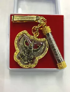 Ciondolo Talismano Armatura Diamante Garuda Dio Takrut Yant Potente Amuleto Thailandese - Foto 1 di 4