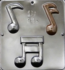 Notas musicales molde caramelo de chocolate 1295 NUEVO - Imagen 1 de 2