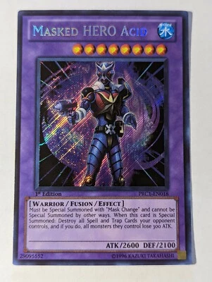 Masked HERO Acid - PRC1-EN018 - NM/VLP - Secret Rare - 1st Edition - Image 1 of 4