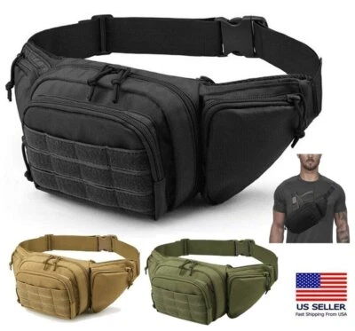 Concealed Carry Fanny Pack Holster Tactical Pistol Waist Pack Bag Gun Holster - Image 1 of 4