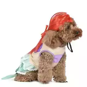 Disney's La Sirenita Mascota Halloween Princesa Ariel Perro Disfraz Talla XL - Imagen 1 de 8