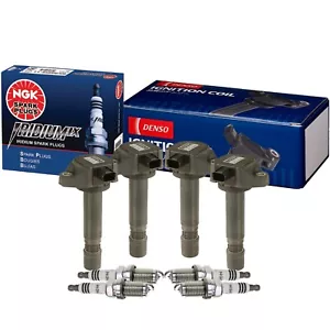 Denso 4 COP Ignition Coils NGK 4 IridiumIX Spark Plugs Kit For Honda Civic R18A1 - Picture 1 of 1