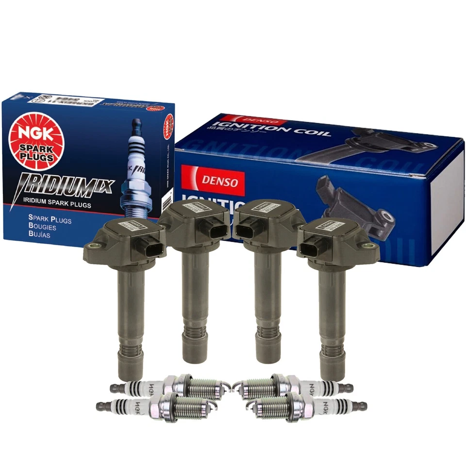 Kit de 4 bujías de encendido Denso COP NGK 4 IridiumIX para Honda Civic R18A1 Foto 1 de 1