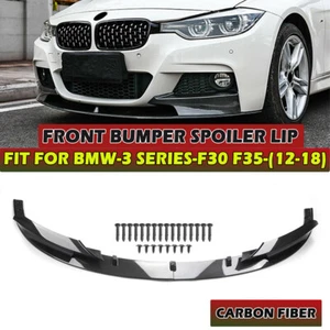 Front Bumper Lip Splitter Spoiler For BMW F30 F31 F35 3 Series M Sport 2012-18 . - Picture 1 of 11
