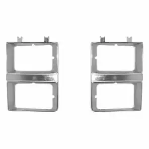 Chrome Dual Rectangular Headlight Bucket for 81-82 Chevy CK Pickup Blazer PAIR - Picture 1 of 1