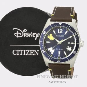 Authentic Citizen Eco-Drive Men's Disney Mickey Mouse Blue Dial Watch AW1599-00W - Picture 1 of 1