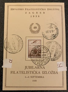 Yugoslavia/Trieste 1933 Philatelic Exhibition Souvenir Postcard to Trieste - Picture 1 of 2
