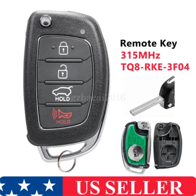 Para 2013 2014 2015 2016 Hyundai Santa Fe Control Remoto Sin Llave Coche Llavero Foto 1 de 4