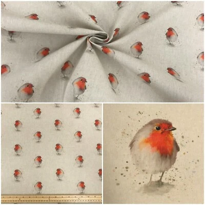 CHATHAM GLYN Robin Linen Look Fabric Cotton-Rich Allover and Cushion Panels for Home Decor