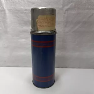 Vintage 1950s Keapsit American Thermos Bottle Co Blue Thermos Complete - Picture 1 of 15