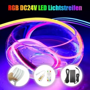 15M Addressable Led Strip Waterproof Rope Neon Lights 24V RGB Outdoor DIY Decor - Picture 1 of 19
