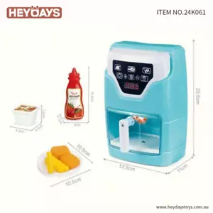 Kitchen Appliances Pretend Play Toy Air Fryer Cooking Set Gift Kids Boys Girls - Picture 1 of 4