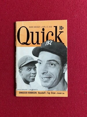 1950, Joe DiMaggio / Jackie Robinson, "Quick" Magazine (Scarce / Vintage) - Image 1 of 2