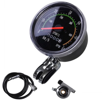 Waterproof Bicycle Bike Speedometer Analog Mechanical Odometer With Hardware - Image 1 of 4