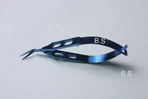 TT Gills Welsh Vanna's Capsulotomy Scissors Sharp Curved Tip 7&11mm Long 5 pcs. - Picture 1 of 3