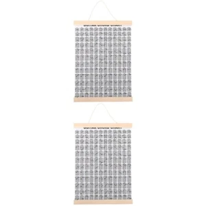 Set of 2 Grifftabelle Gitarre Musikplakate Felsen Gitarrenzubehör Für Männer - Bild 1 von 12