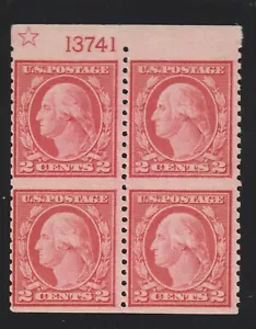 Scott #540a top Plate Block 13741 and star, LH, Very Fine, SCV $1,050 - Picture 1 of 2