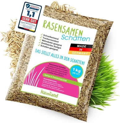 Graines de gazon ombragée à germination rapide 1 kg pour 40 m² – Graines de g... - Imagen 1 de 4