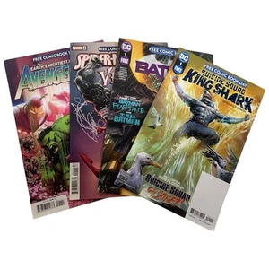 FREE COMIC BOOK DAY Lot Of 4 DC Marvel Batman Avengers King Shark Venom - Picture 1 of 11