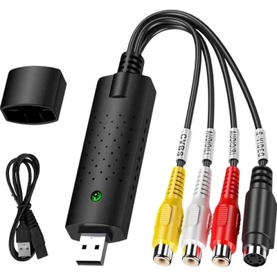 USB 2.0 Video Grabber VHS Konverter Capture Card für Windows 11/10 - Bild 1 von 2