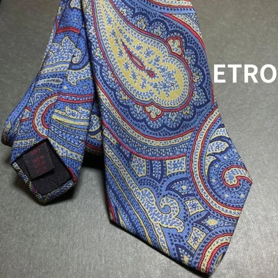 ETRO Italy ETO Used Necktie Tie Ties Mens Unisex SILL Multicolor Gorgeous #125 - Image 1 of 4
