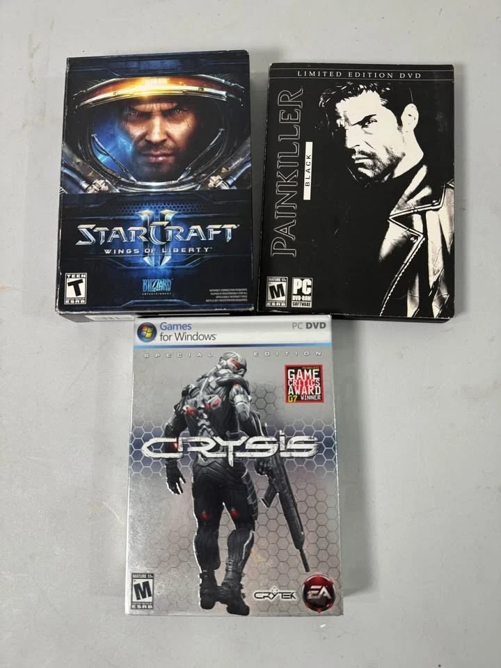 Винтажный Windows ПК игры Starcraft 2 обезболивающее crysis лот - Изображение 1 из 1