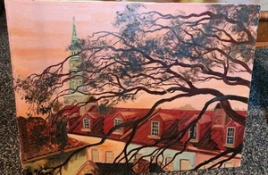 Ginny Hancock Original Charleston Szene Gemälde auf Leinwand - Bild 1 von 4