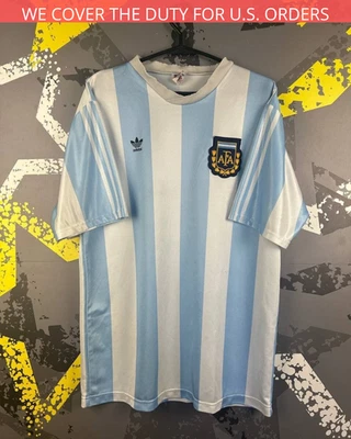 Camisa de futebol Argentina casa 1991 - 1993 Adidas masculina tamanho G ig93 - Imagem 1 de 4