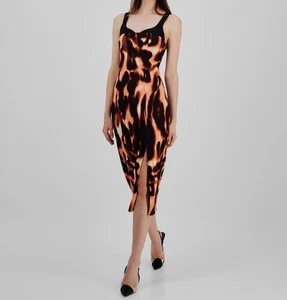 Rachel Rachel Roy Women Black Leopard Sweetheart Alessia Dress Size XS - Picture 1 of 2