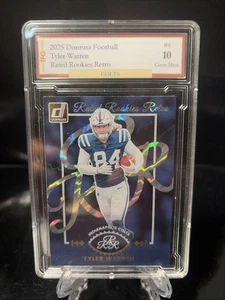 2025 Donruss Football Tyler Warren Rated Rookies Retro #9 GEM 10 - Picture 1 of 2