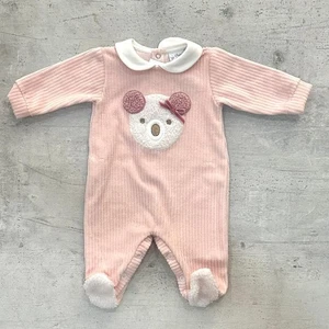 Le Chicche Tutina Neonata in Ciniglia Made in Italy TU6340 - Imagen 1 de 3
