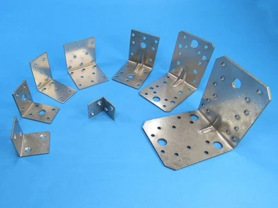 Winkel Holzbau Lochwinkel Verbinder Edelstahl Bauwinkel Breit Holzverbinder Loch - Bild 1 von 2