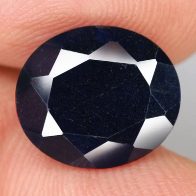 10.52Ct. Natural Gemstone Sapphire Blue Color Oval Facet Normal Heated Thailand - Image 1 of 4