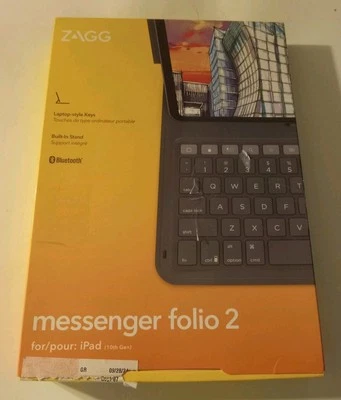 ZAGG Keyboard: iPad 10.9" Messenger Folio 2 NEW OPEN BOX - Image 1 of 4