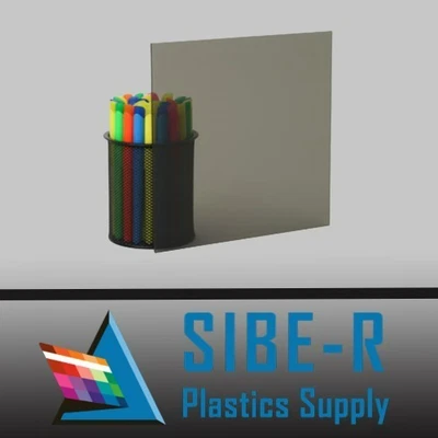 Hoja de plexiglás acrílico-1/4" de espesor-gris claro transparente humo #2064-24" x 48" Foto 1 de 4